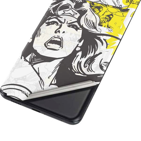 DC Comics Wonder Woman Vintage Comic Art Galaxy S21 Ultra 5G Skin